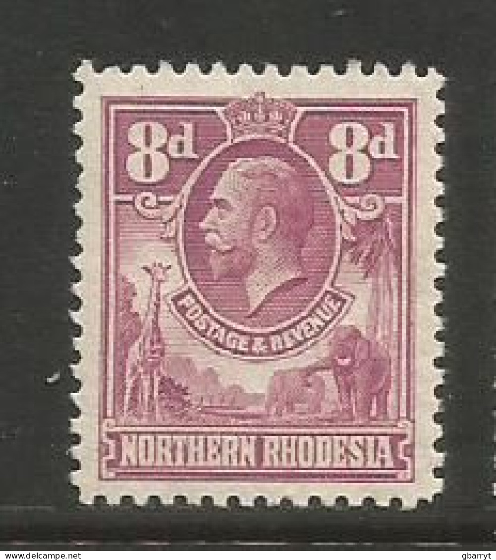 Northern Rhodesia..Scott # 8 MLH VF ...........................w51 - Rhodésie Du Nord (...-1963)