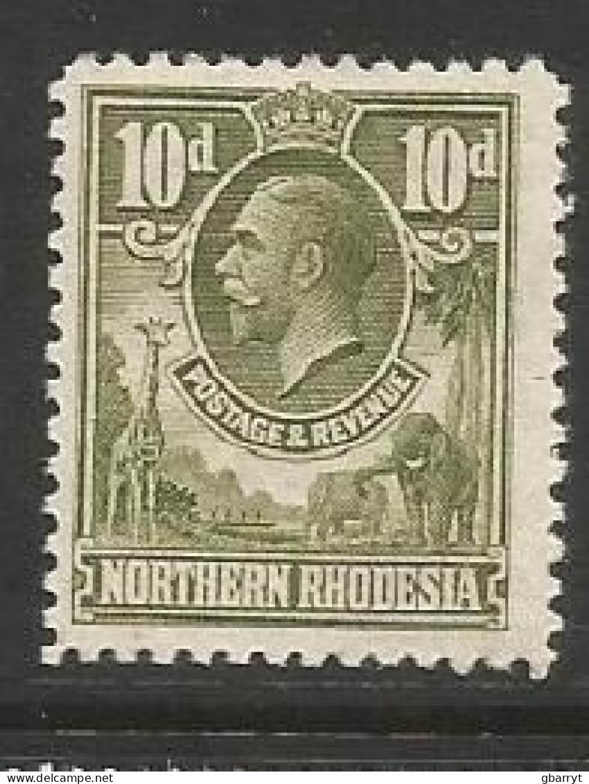 Northern Rhodesia..Scott # 9 MLH VF ...........................w51 - Rodesia Del Norte (...-1963)