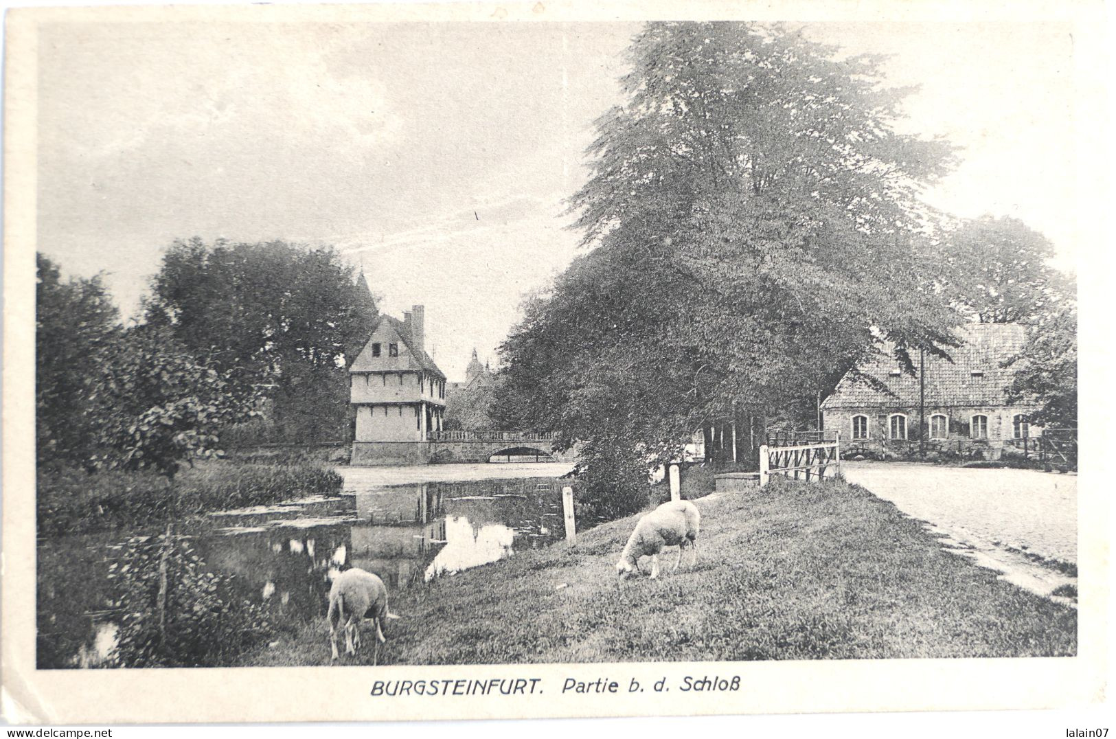 C. P. A. : Rhenanie Du Nord Westphalie : Steinfurt : BURGSTEINFURT : Partie B. D. Schloss, Timbre En 1934 - Steinfurt