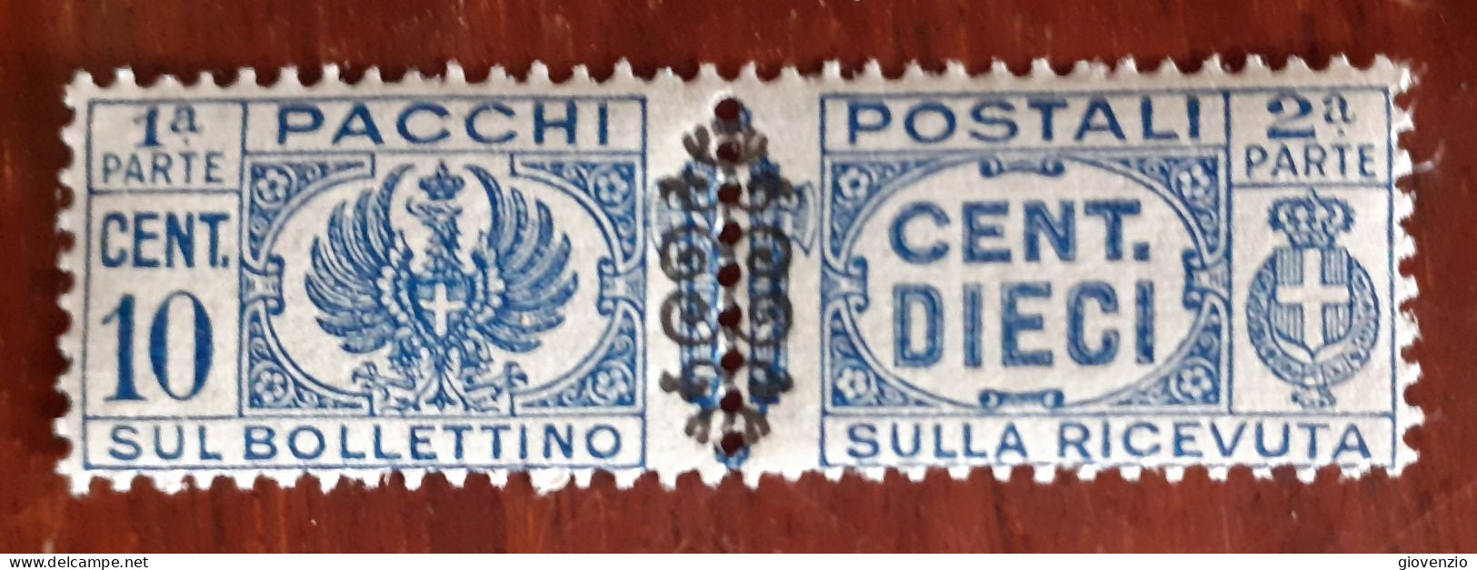 ITALIA LUOGOTENENZA 1945 PACCHI POSTALI CENT 10 GOMMA INTEGRA MNH** - Paketmarken