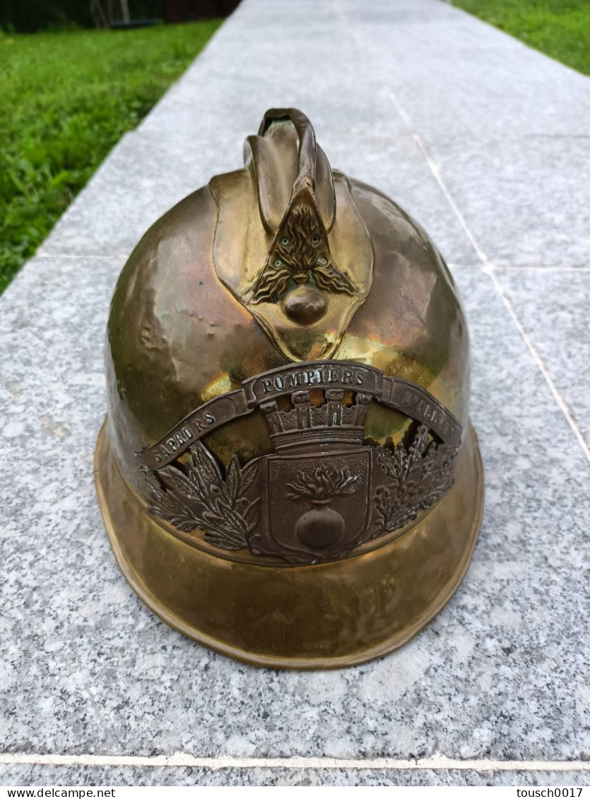 Casque Sapeurs Pompiers D'Allain Meurthe Et Moselle 54 Modèle 1895 - Firemen