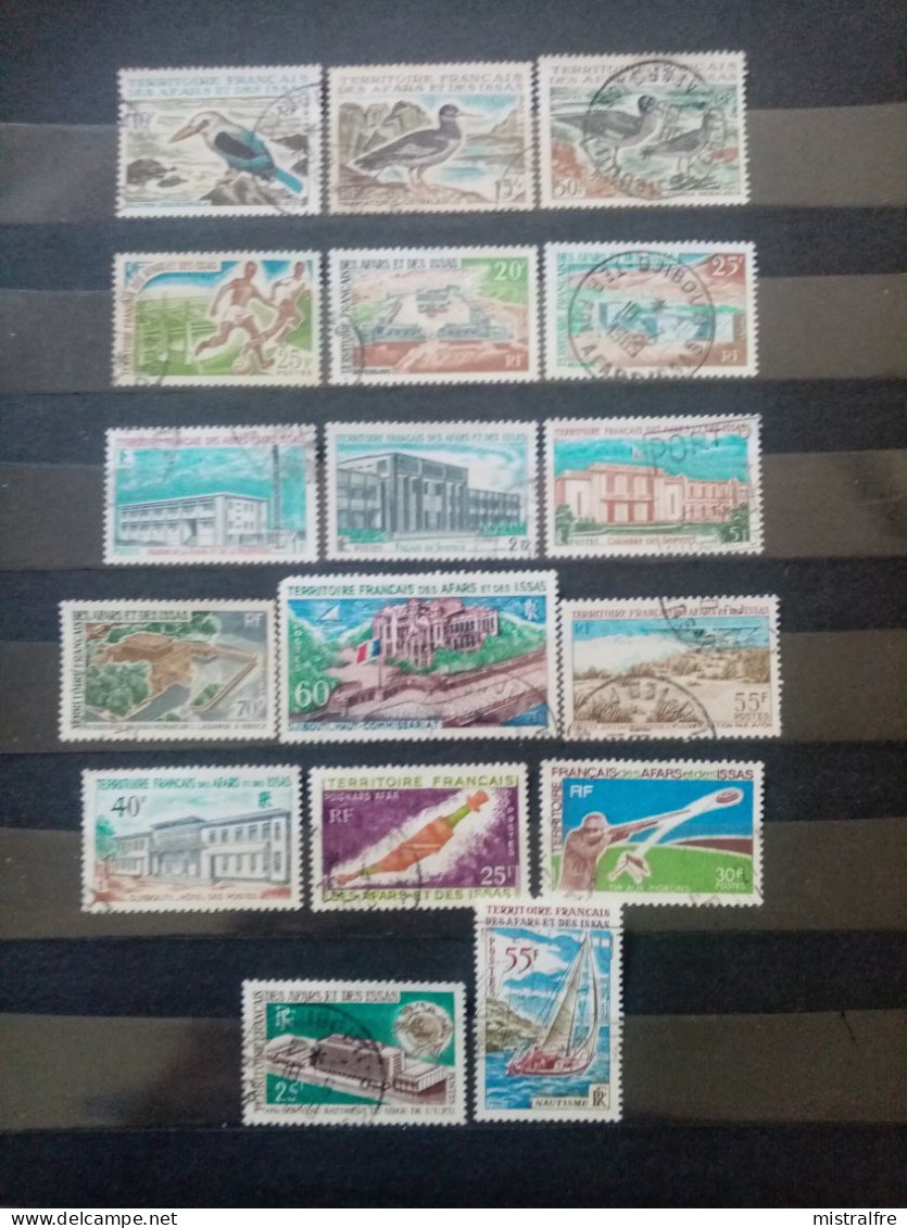 AFARS Et ISSAS. 1967 à 1970. N°329 à 364 .Lot De 17 Oblitérés . Côte YT Colonies 2022 : 47,75 € - Used Stamps