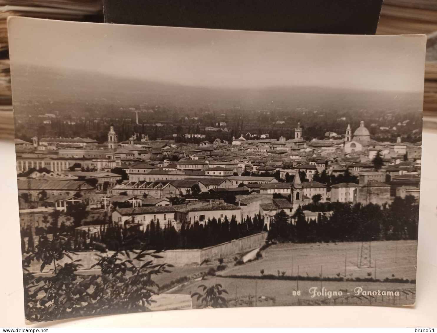 Cartolina Foligno Provincia Perugia Panorama 1953 - Foligno