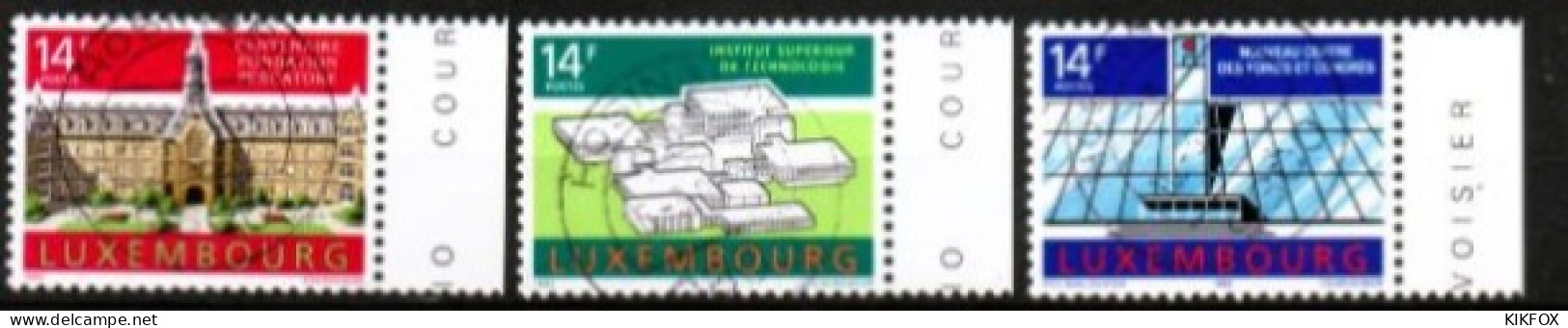 Luxembourg, Luxemburg, 1992,  Y&T 1238 - 1240, MI 1288 - 1290, GEBÄUDE, GESTEMPELT,  Oblitéré - Gebruikt