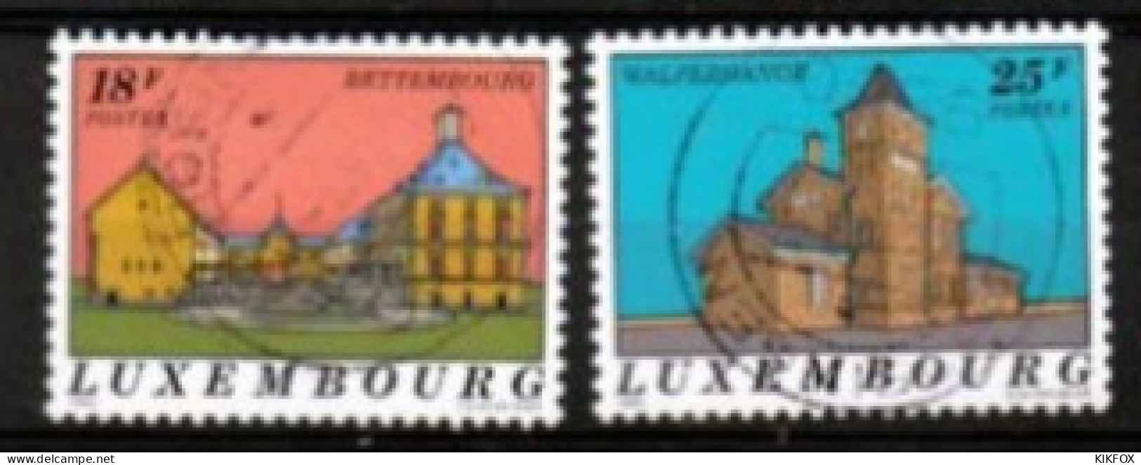 Luxembourg, Luxemburg, 1992,  Y&T 1241 - 1242, MI 1291 -1292, SEHENSWÜRDIGKEITEN, GESTEMPELT,  Oblitéré - Used Stamps