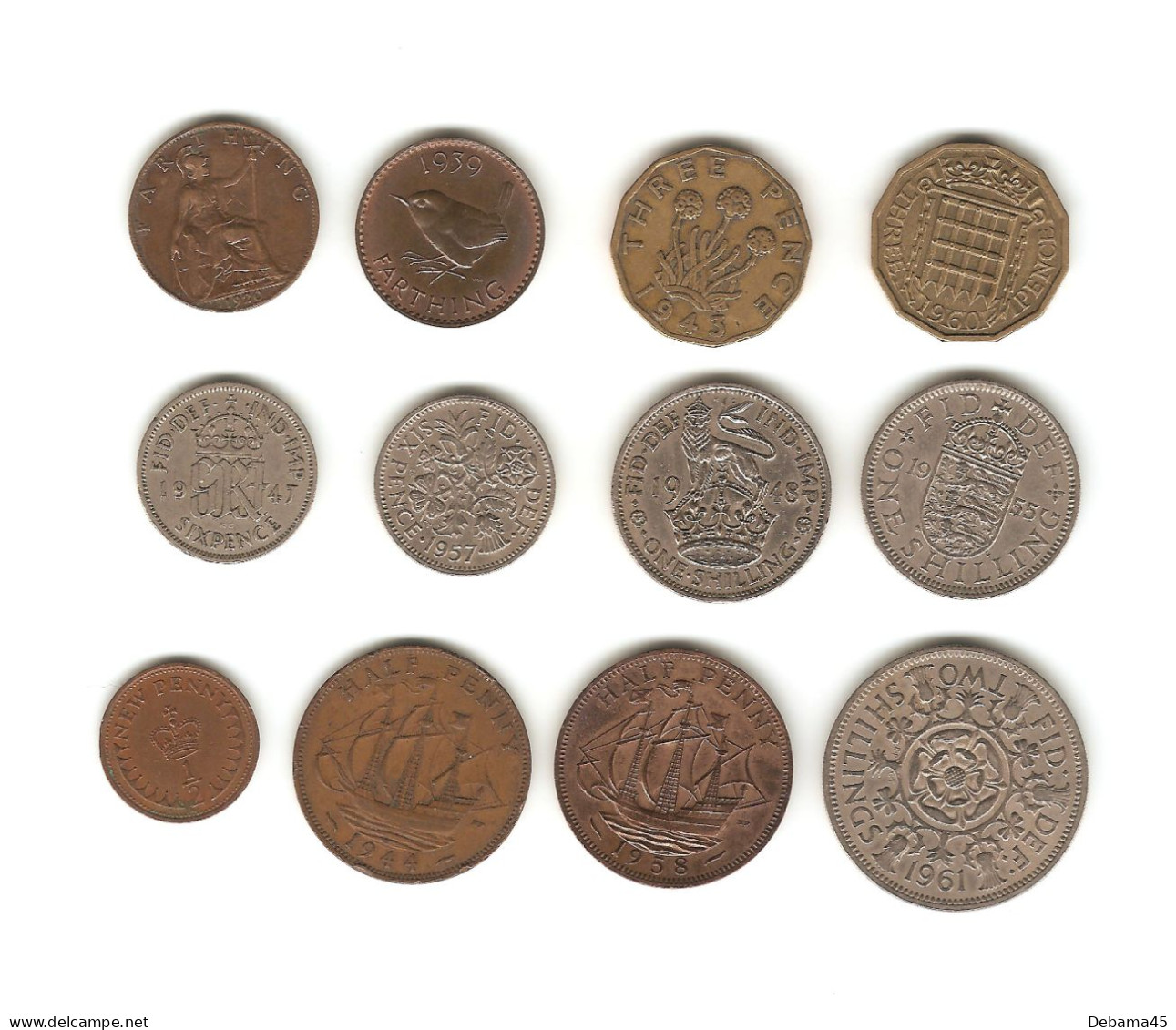 231/ Grande-Bretagne : Lot De 12 Monnaies (toutes Différentes) - Sonstige & Ohne Zuordnung