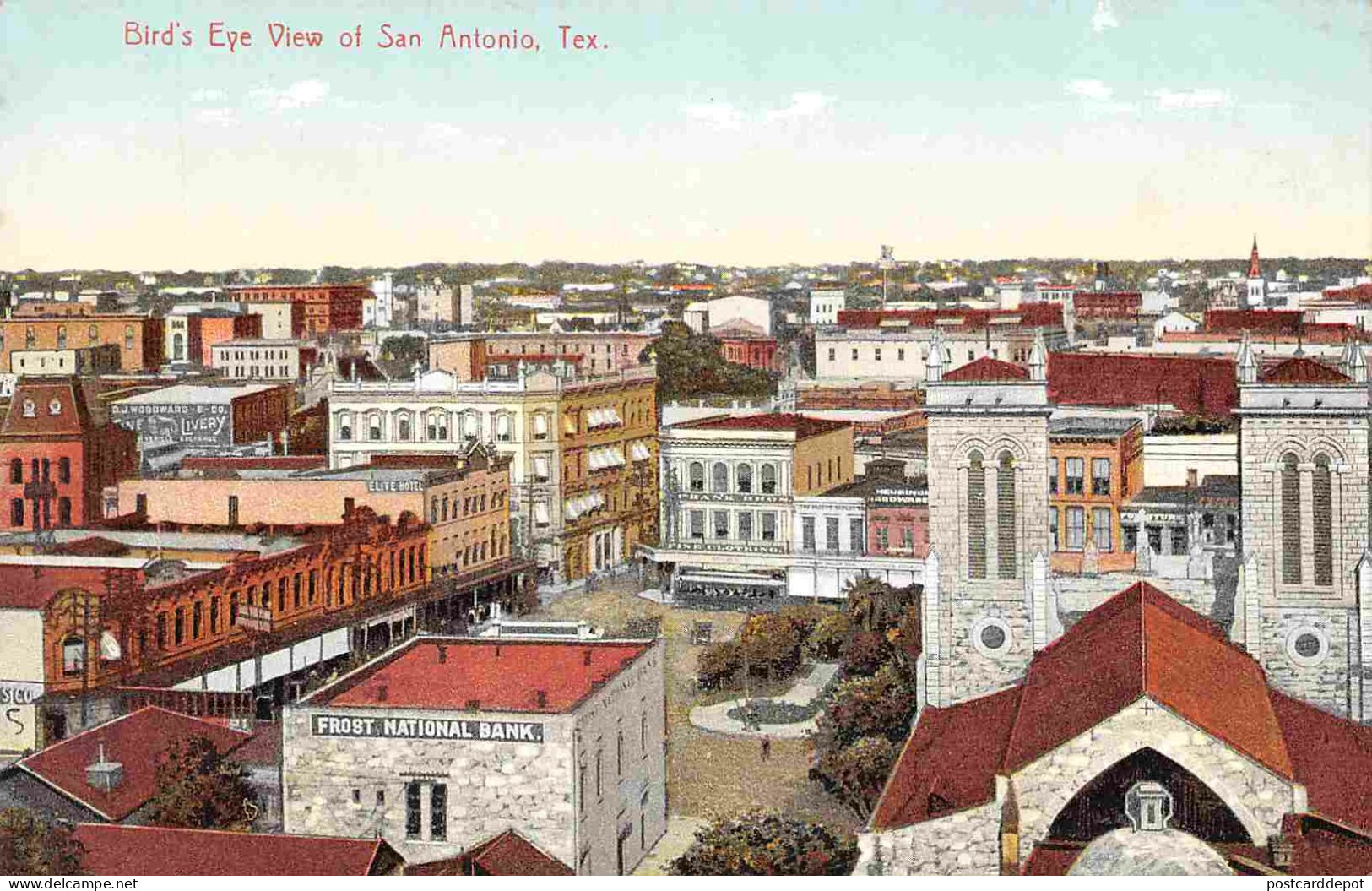 Panorama Downtown San Antonio 1910c Texas Postcard - San Antonio