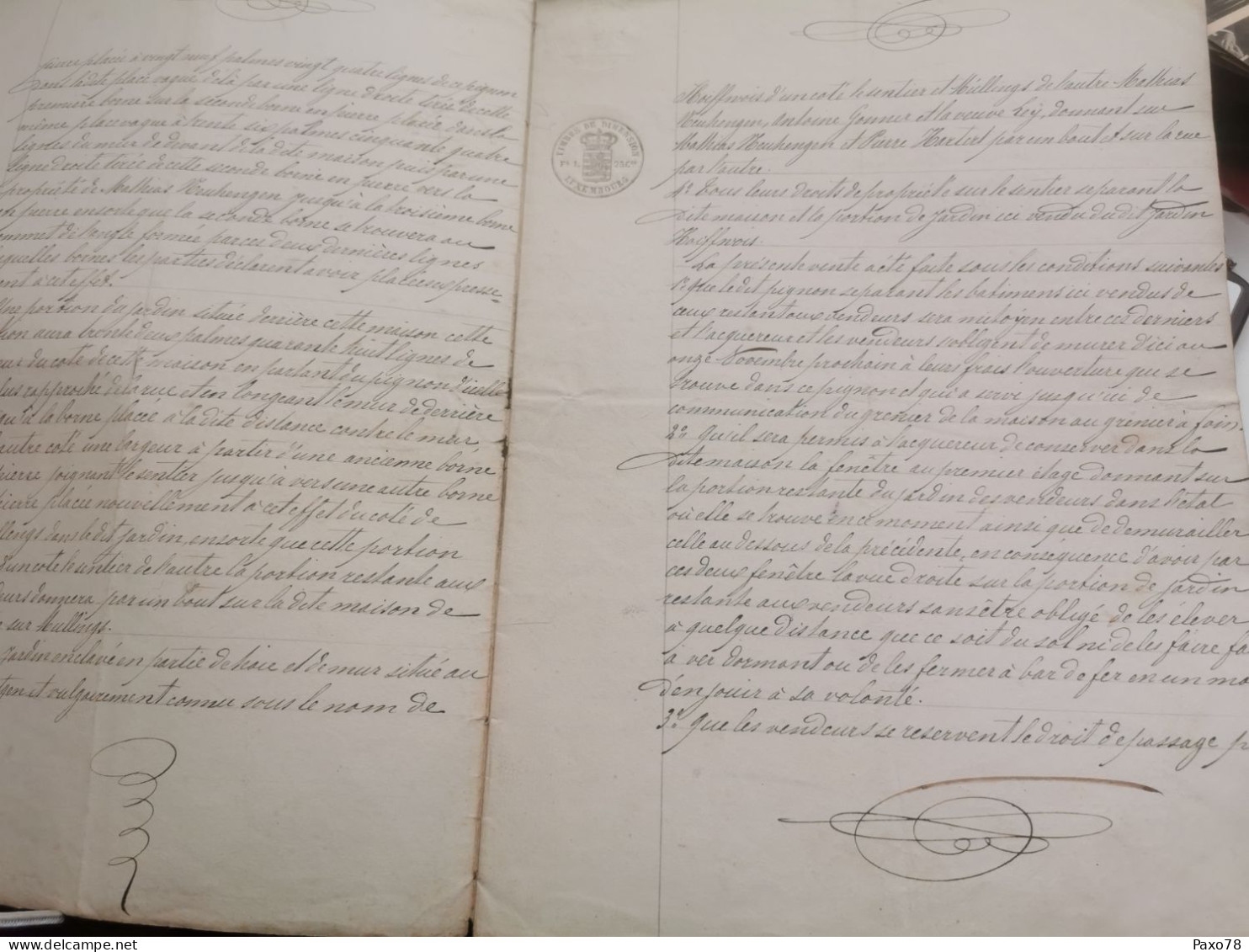 Luxembourg Act Notaire 1826 Lintgen - ...-1852 Prefilatelia