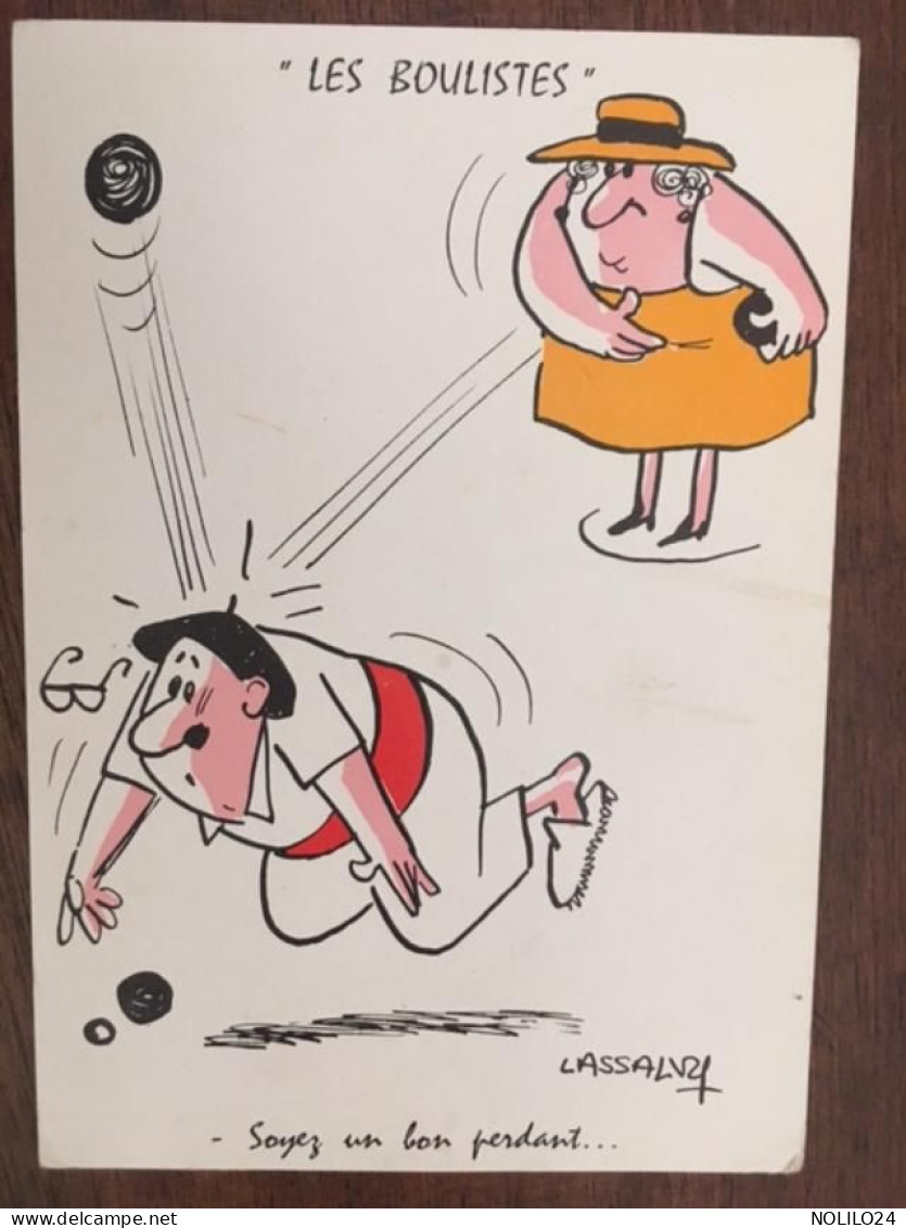 CPM Illustrateur Signé LASSALVY "SOYEZ UN BON PERDANT" Série Les Boulistes, écrite En 1981 - Lassalvy