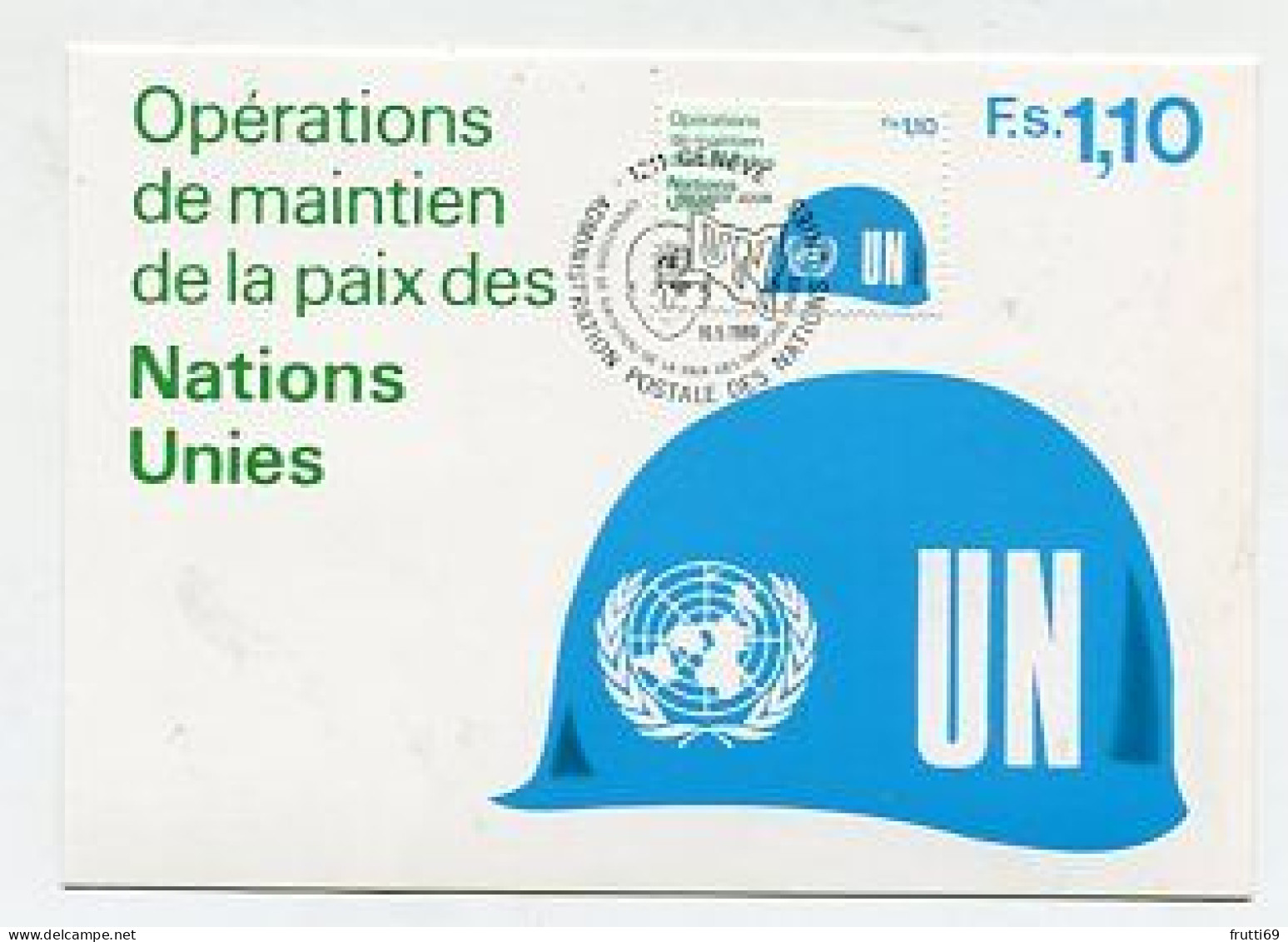 MC 158645 UNITED NATIONS - Genf - 1980 - Friedenssicherungsoperationen Der Vereinten Nationen - Cartes-maximum