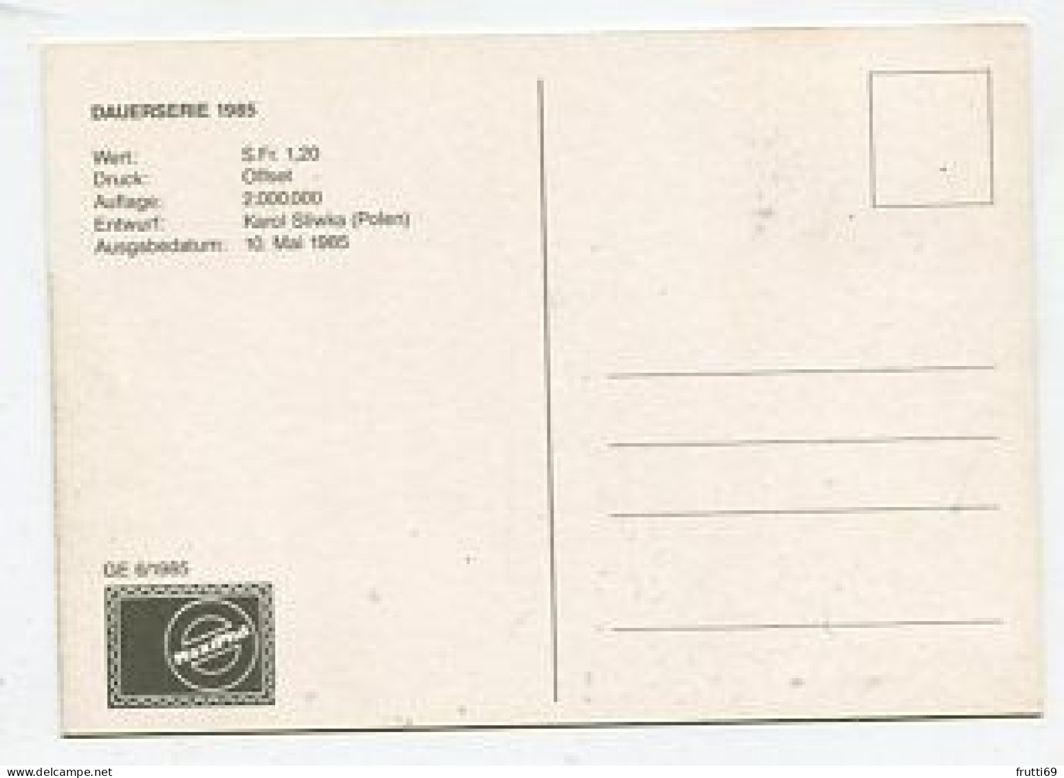 MC 158671 UNITED NATIONS - Genf - 1985 - Dauerserie - Cartes-maximum