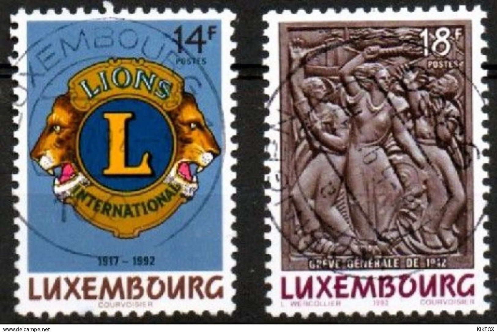 LUXEMBOURG, LUXEMBURG 1992,  MI 1295 - 1296, YT 1245 - 1246, JAHRESEREIGNISSE,   GESTEMPELT, OBLITÉRÉ - Gebruikt