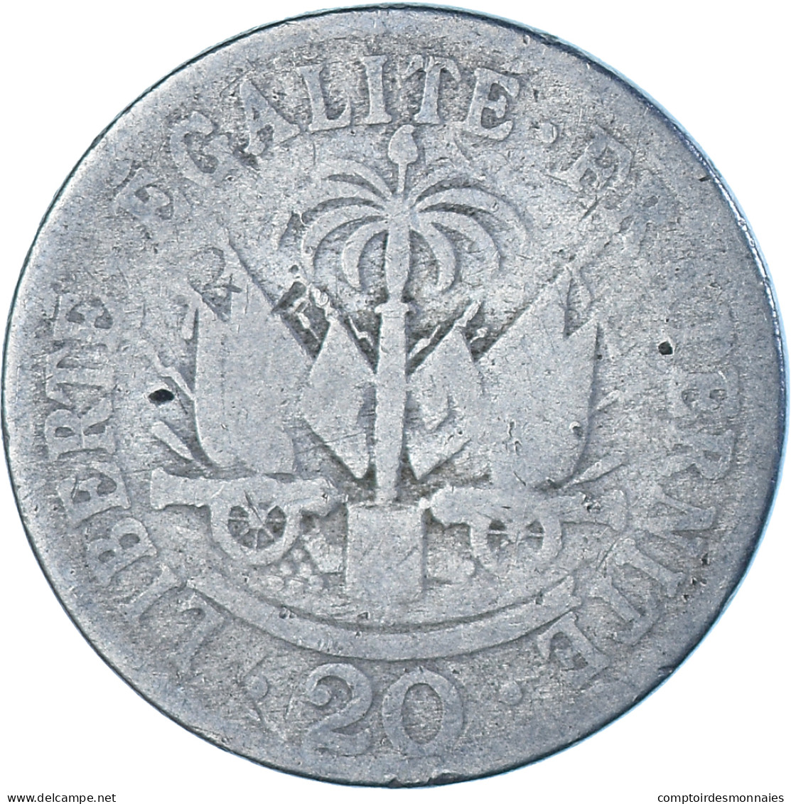 Monnaie, Haïti, 20 Centimes, 1907 - Haití