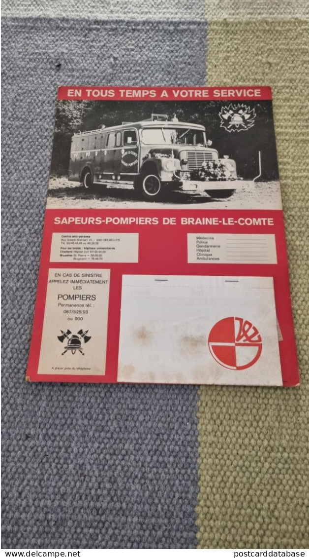 Sapeurs-Pompiers De Braine-le-Comte - Calendriers 1971 + 1972 - & Firemen - Tamaño Grande : 1971-80