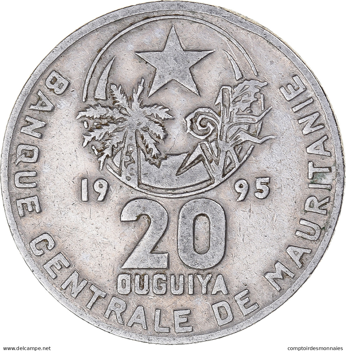 Monnaie, Mauritanie, 20 Ouguiya, 1995 - Mauritanie