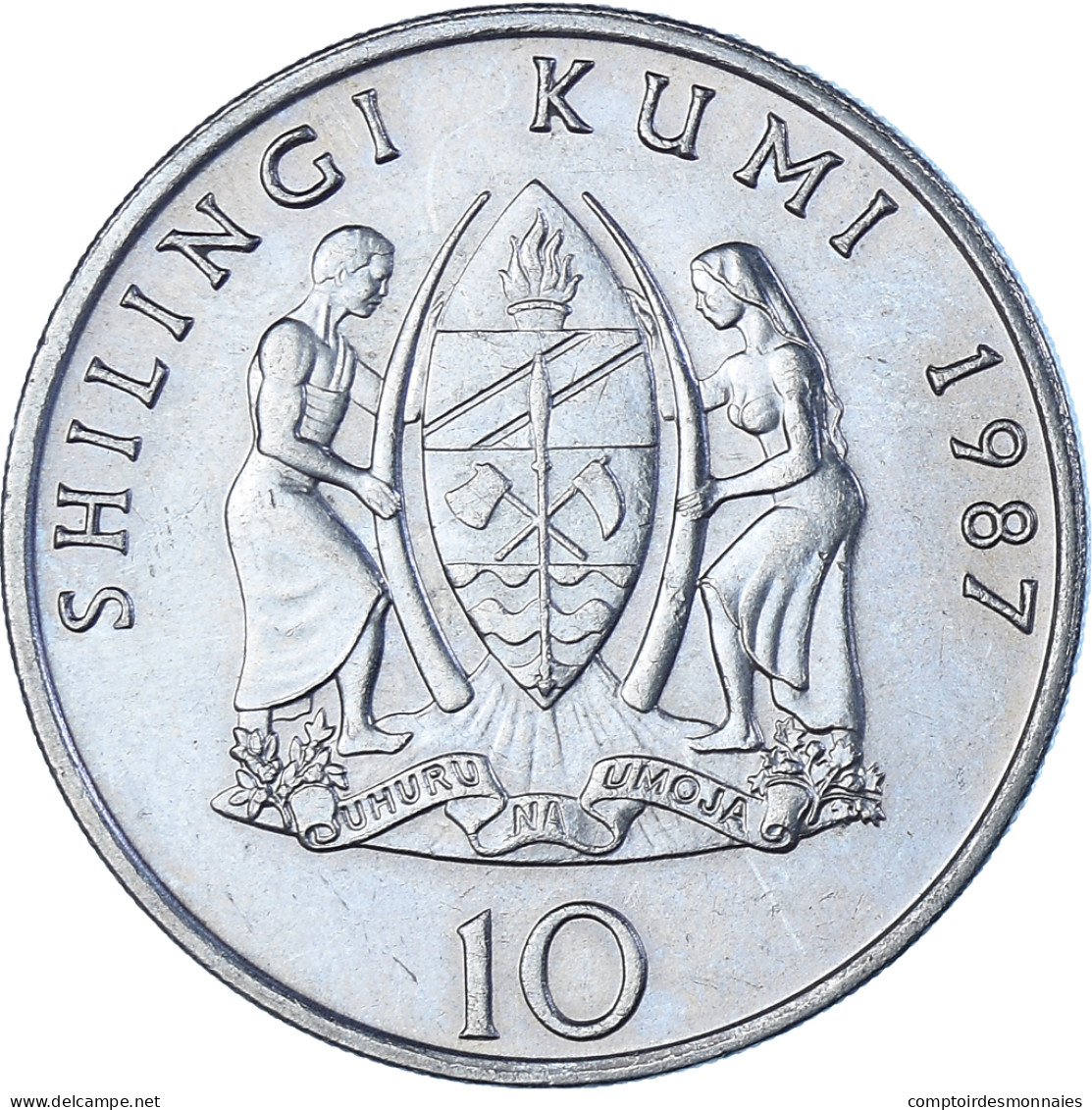 Monnaie, Tanzanie, 10 Shilingi, 1987 - Tansania