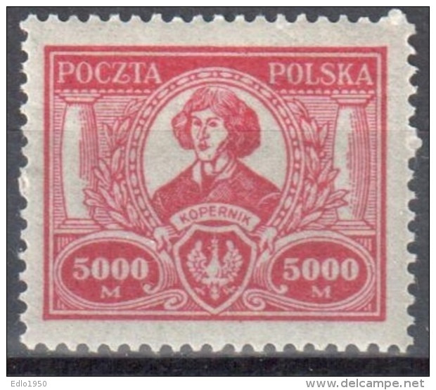 Poland 1923 Nicolaus Copernicus - Mi. 184 MNH (**) - Nuevos