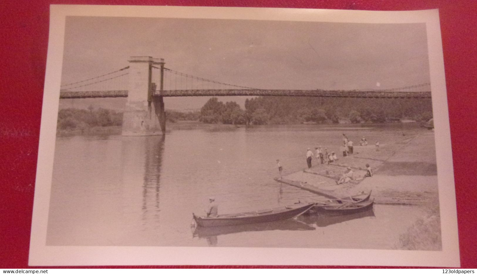 45  PHOTO SULLY SUR LOIRE PONT CIRCA 1935 EMBARCATIONS - Sully Sur Loire