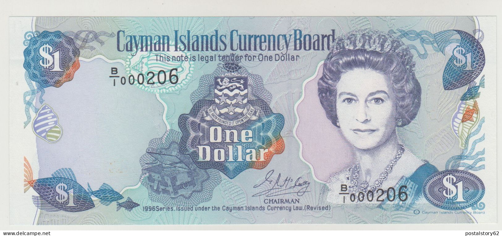 Cayman  Islands Banconota One Dollar 1996 Prefix B/1 FDS Pick 16A - Islas Caimán