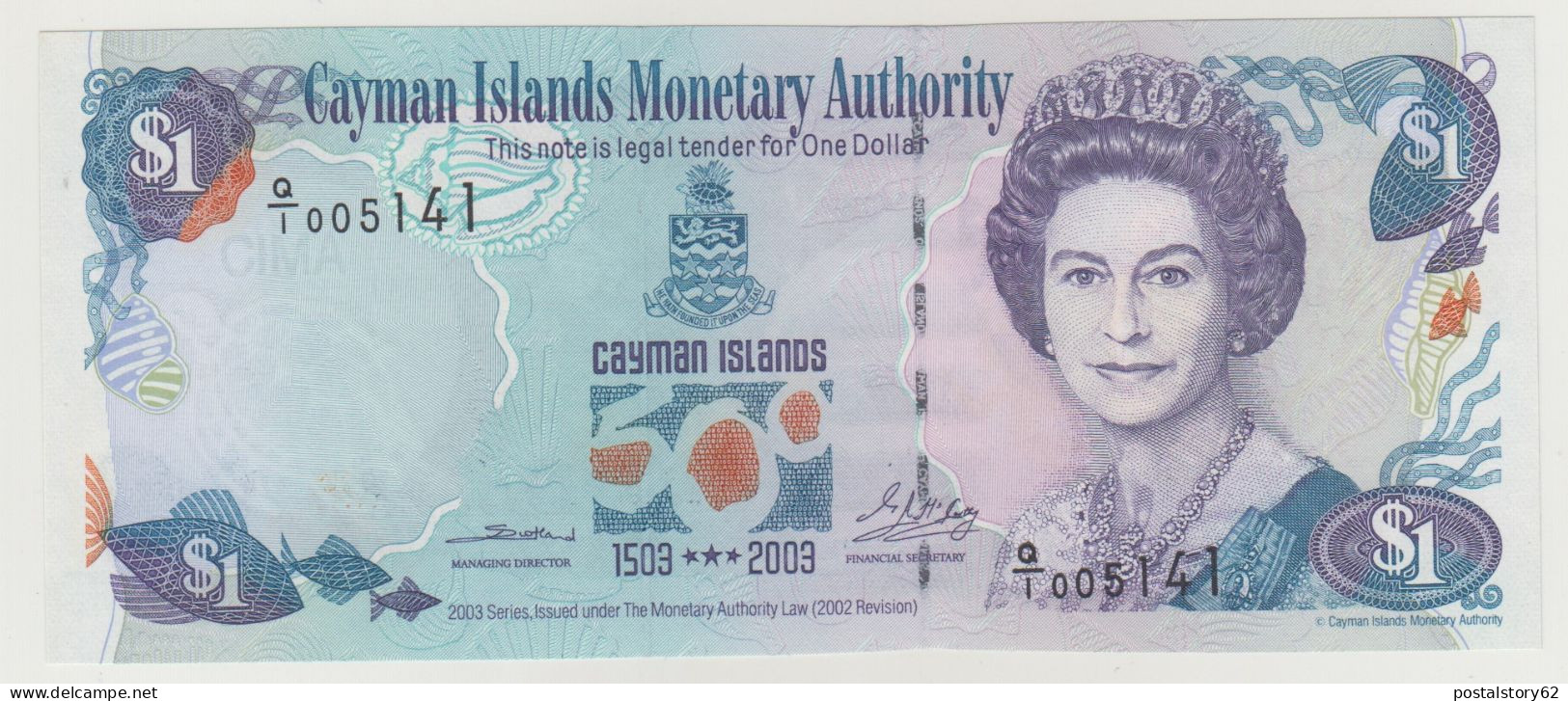 Cayman  Islands Banconota One Dollar 2003  FDS 500 Th Ann. Of The Discovery  Pick 30A - Kaimaninseln