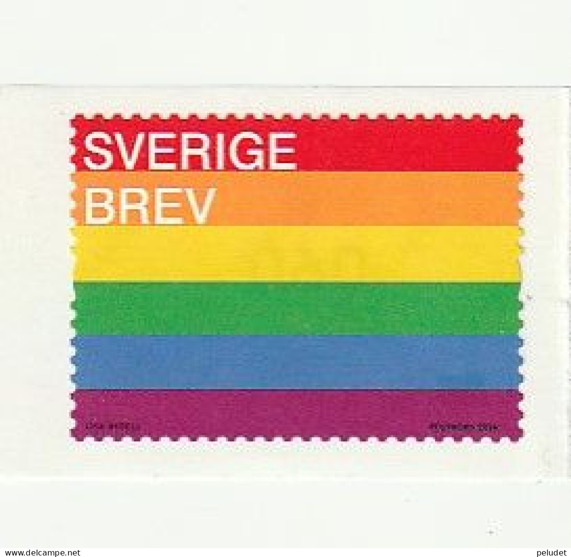 Sweden Sverige - 2016 - Pride Flag - 1v. ** Mi 3123, Sn 2774, Yt 3100, Sg 2996, AFA 3086 - Neufs