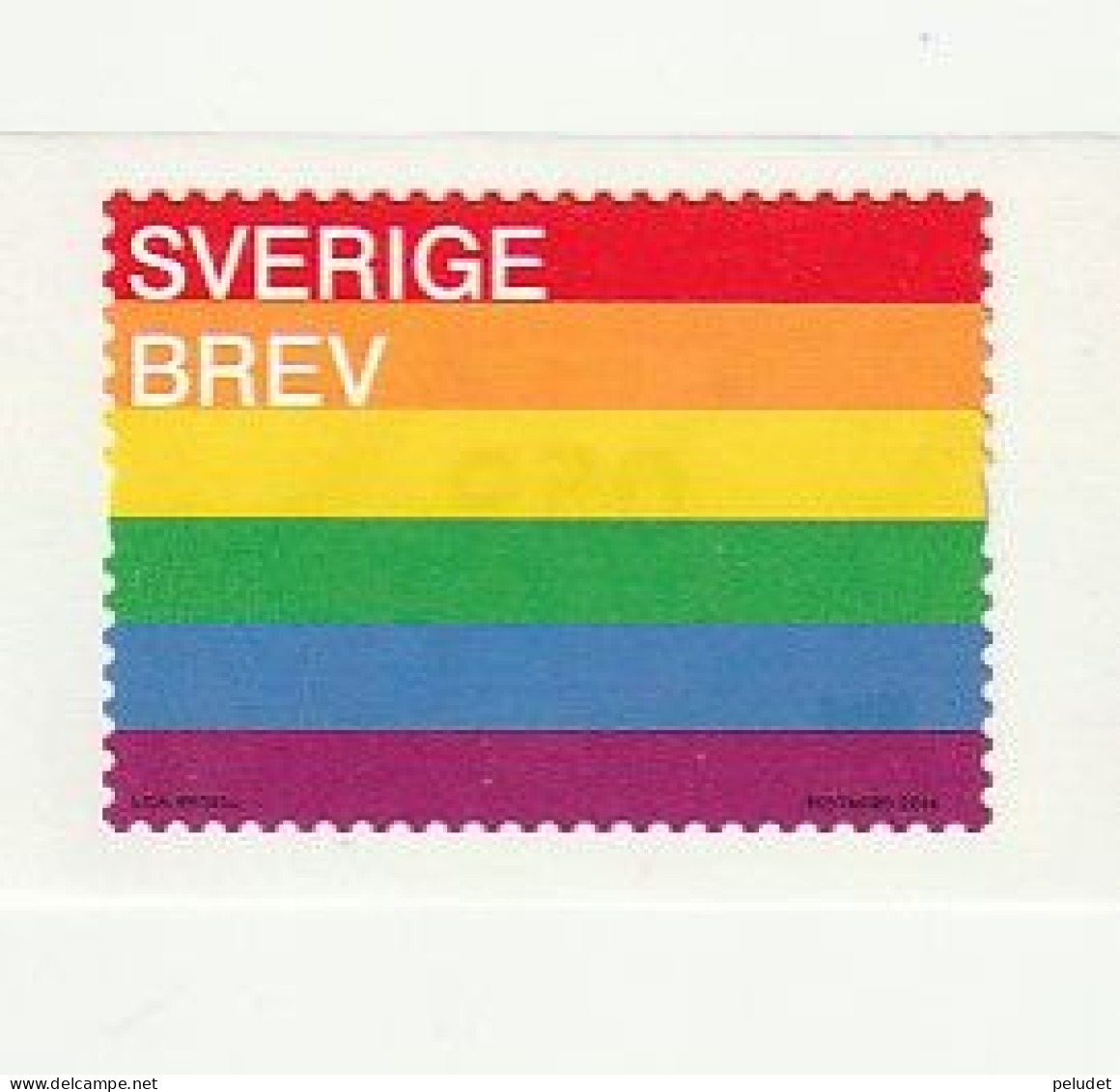 Sweden Sverige - 2016 - Pride Flag - 1v. ** Mi 3123, Sn 2774, Yt 3100, Sg 2996, AFA 3086 - Unused Stamps