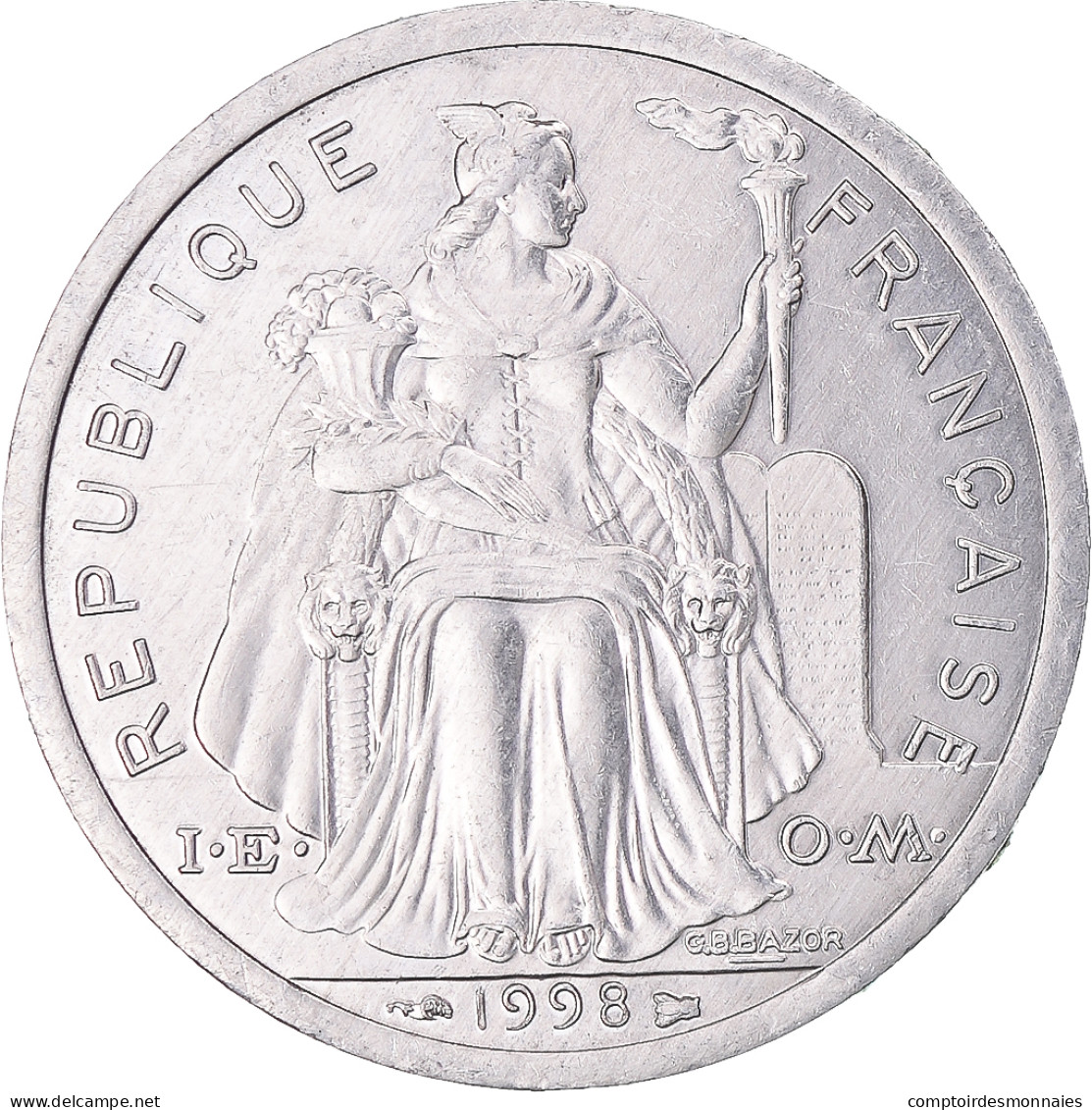 Monnaie, Nouvelle-Calédonie, 2 Francs, 1998 - Nieuw-Caledonië