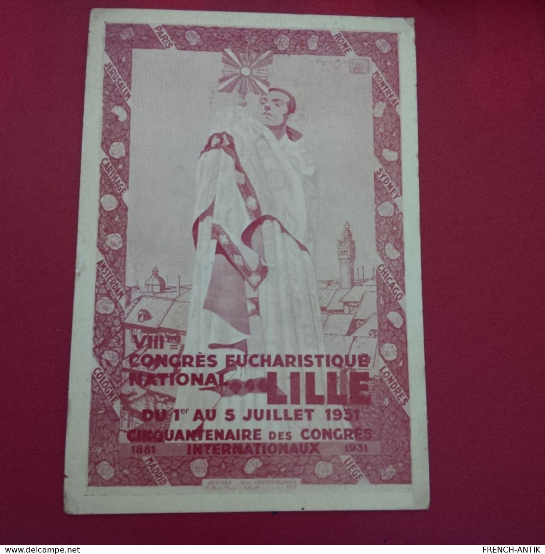 ILLUSTRATEUR LILLE CONGRES EUCHARISTIQUE 1931 - Lille