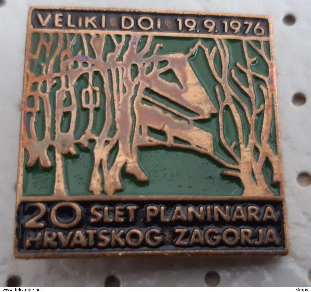 Veliki Dol 1976 20 Slet Planinana Hrvatskog Zagorja  Mountain Alpinism, Mountaineering,  Croatia  Pin - Alpinismus, Bergsteigen