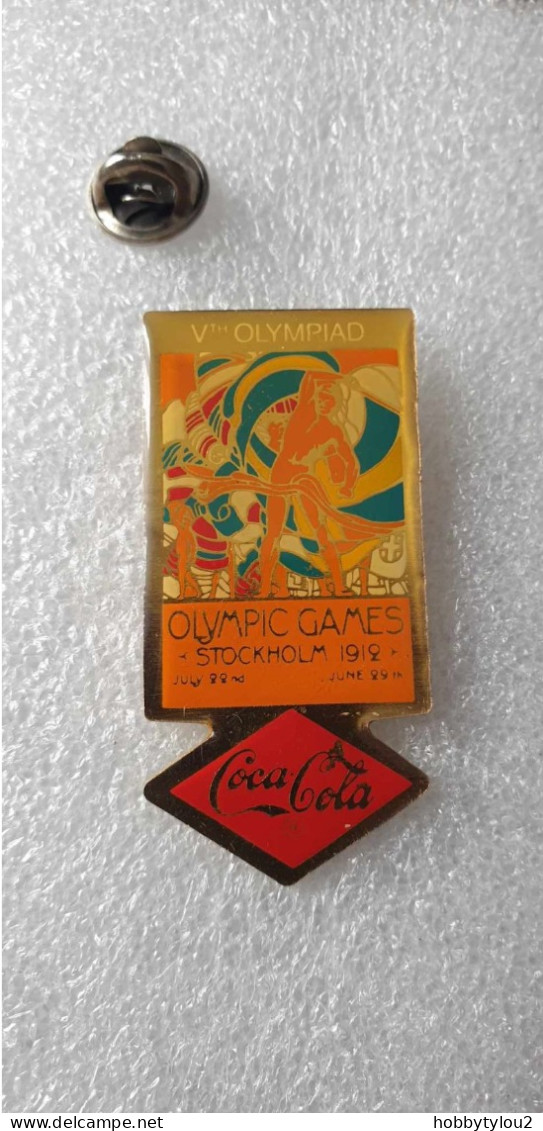 Pin's Coca-Cola Stockolm 1912 July Olympic Games - Coca-Cola