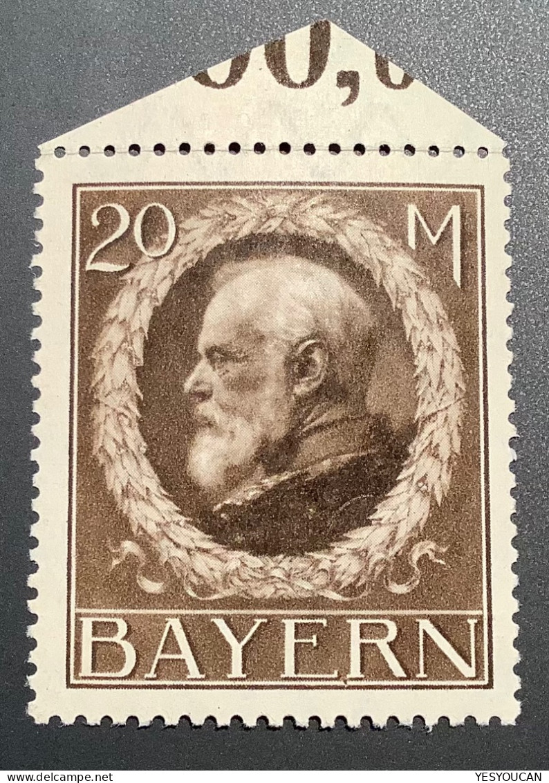 Mi 109 I ** LUXUS Gepr Bauer BPP Guter Friedensdruck Postfrisch/MNH, Bayern 1914 20M Ludwig III (Baviére Bavaria - Ungebraucht
