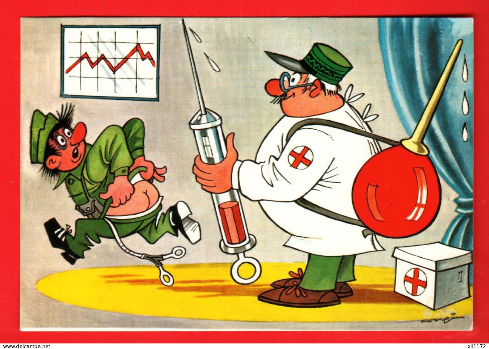 ZWQ-30 Humour Militaire Naef? Der Doktor. Kaserne Brugg. 2/110/B - Brugg