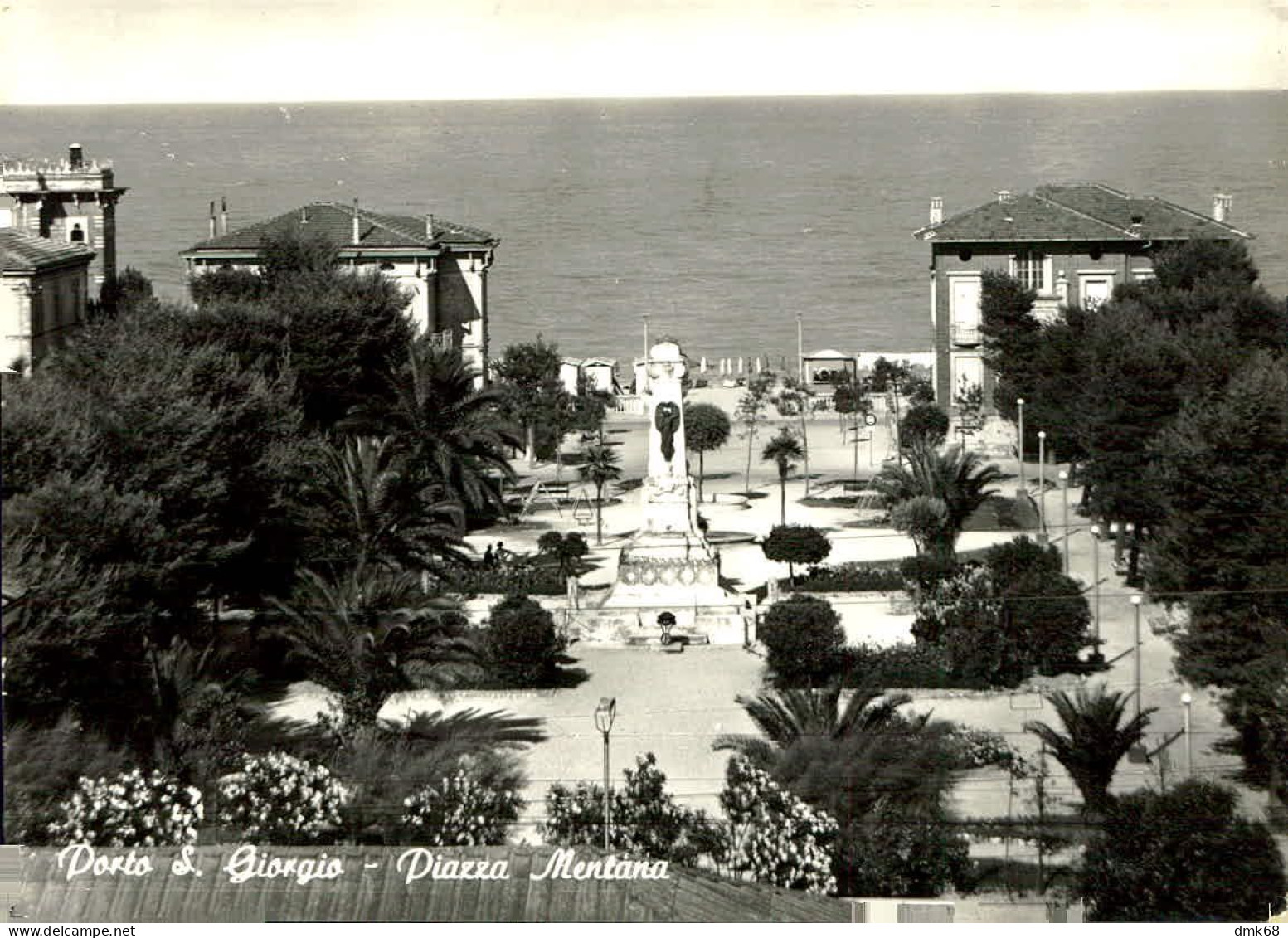 PORTO SAN GIORGIO ( FERMO ) PIAZZA MENTANA - EDIZIONE TRASARTI -SPEDITA 1964 ( 17939 ) - Fermo