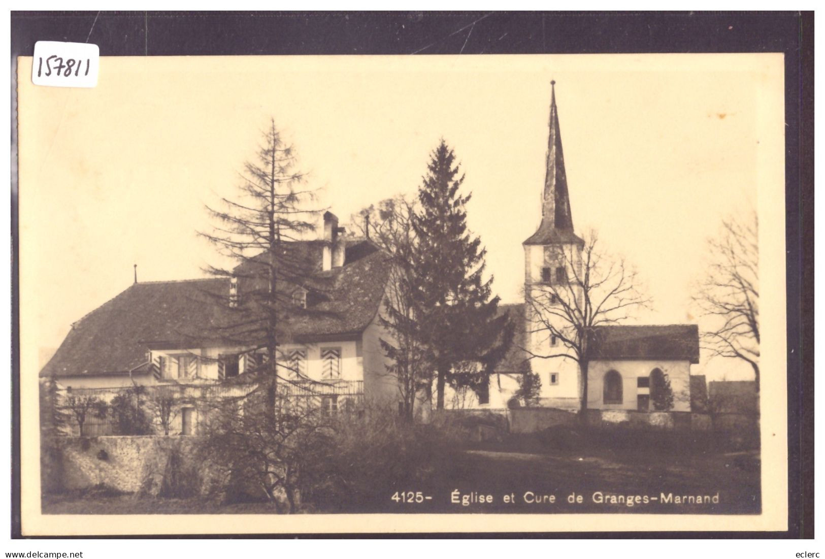 DISTRICT DE PAYERNE - GRANGES MARNAND - EGLISE ET CURE - TB - Marnand