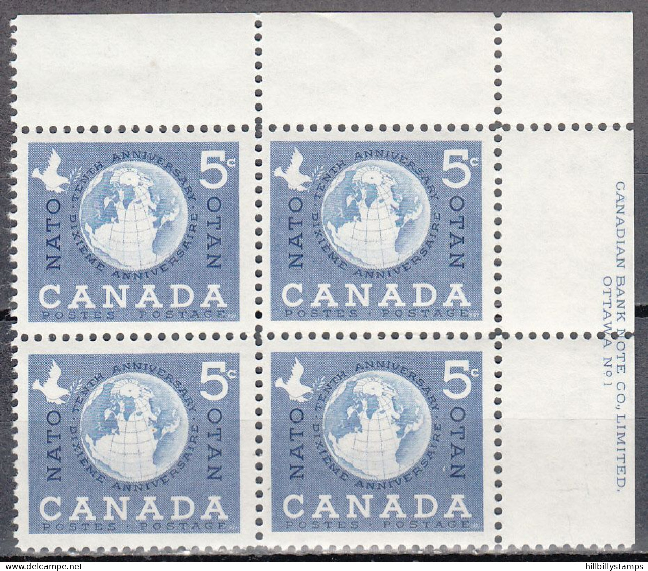 CANADA  SCOTT NO 384  MNH    YEAR  1959 - Ongebruikt