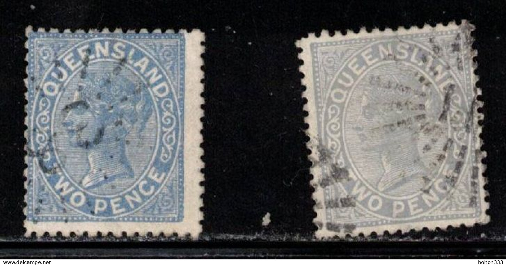 QUEENSLAND Scott # 85, 85a Used - Queen Victoria - Oblitérés