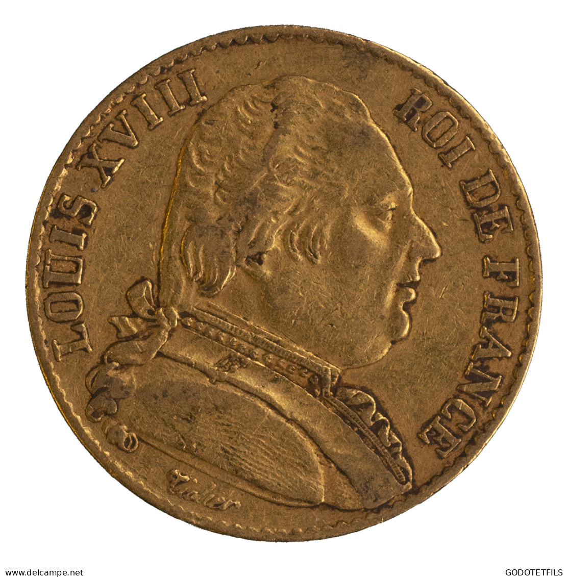 20 Francs Or Louis XVIII 1814 Paris - 40 Francs (or)