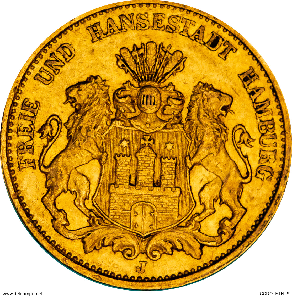 Allemagne 20 Mark 1899 Hambourg - 5, 10 & 20 Mark Goud