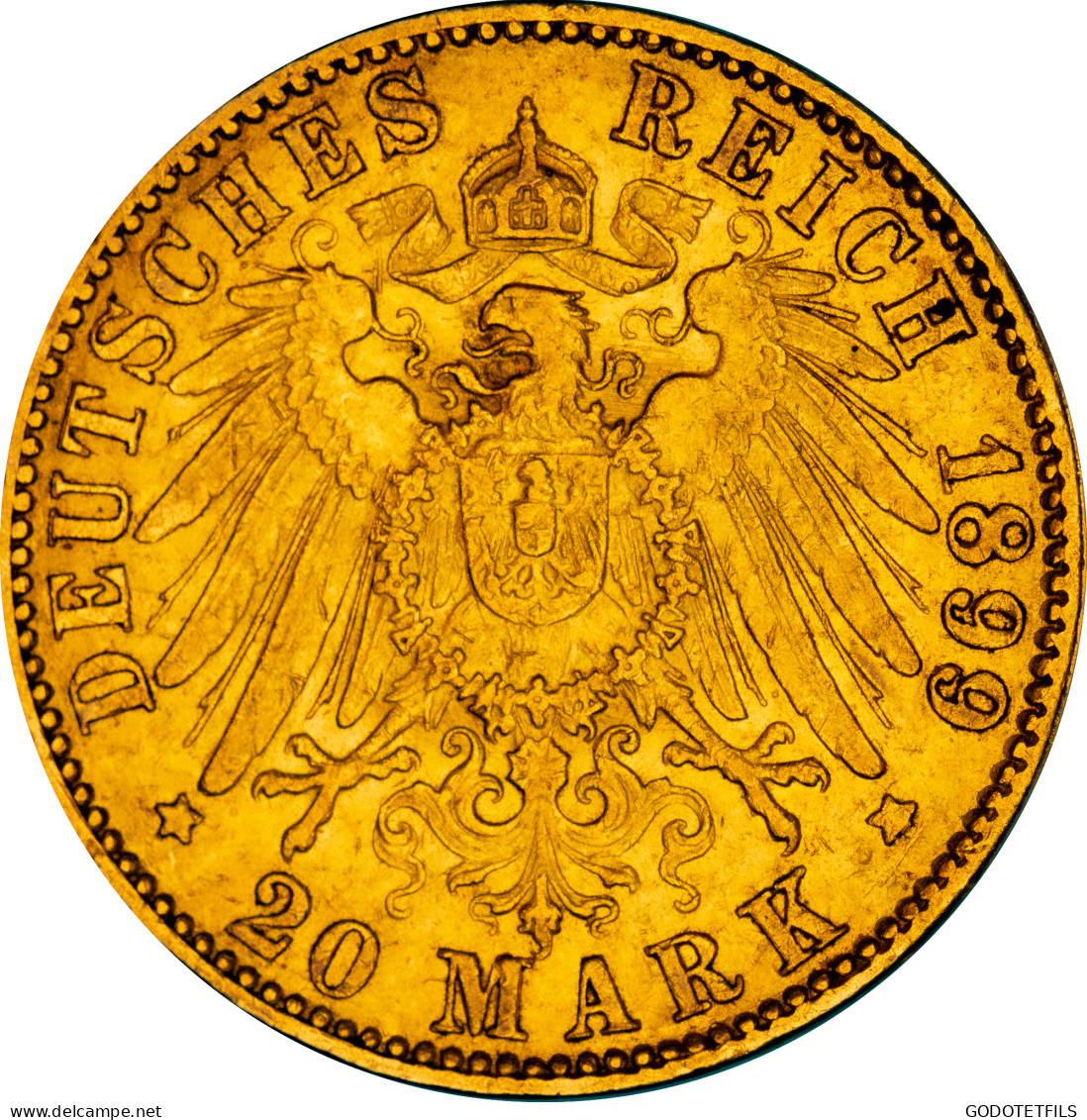 Allemagne 20 Mark 1899 Hambourg - 5, 10 & 20 Mark Or