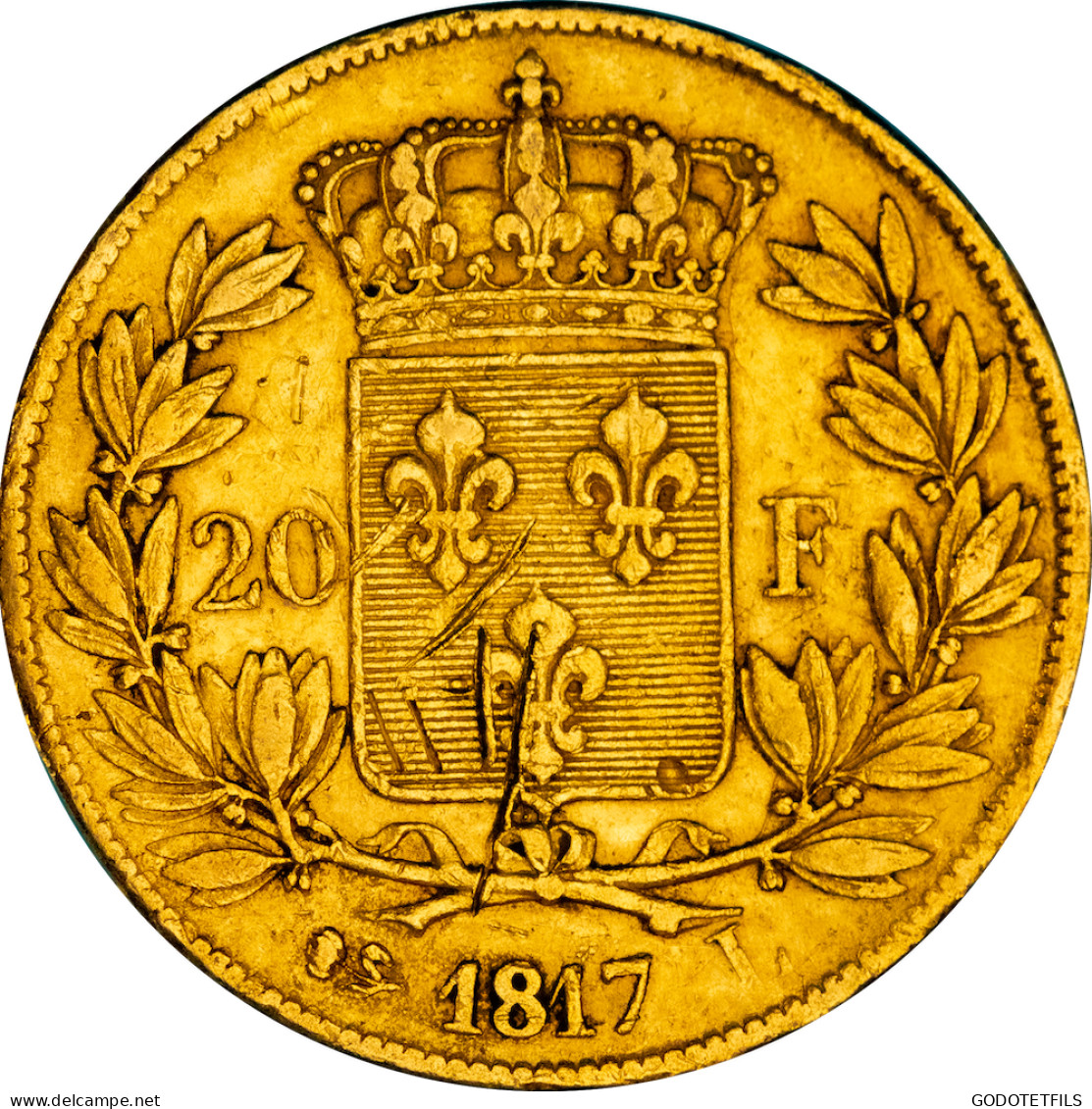 Restauration - 20 Francs Or Louis XVIII 1817 Bayonne - 20 Francs (oro)