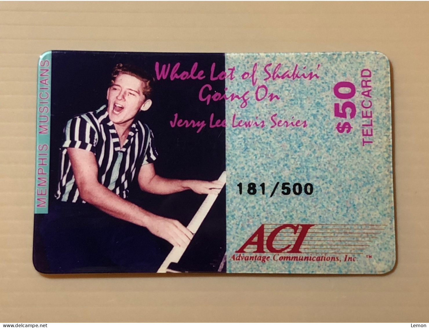 Mint USA UNITED STATES America Prepaid Telecard Phonecard, Jerry Lee Lewis Series (500EX), Set Of 1 Mint Card - Collezioni