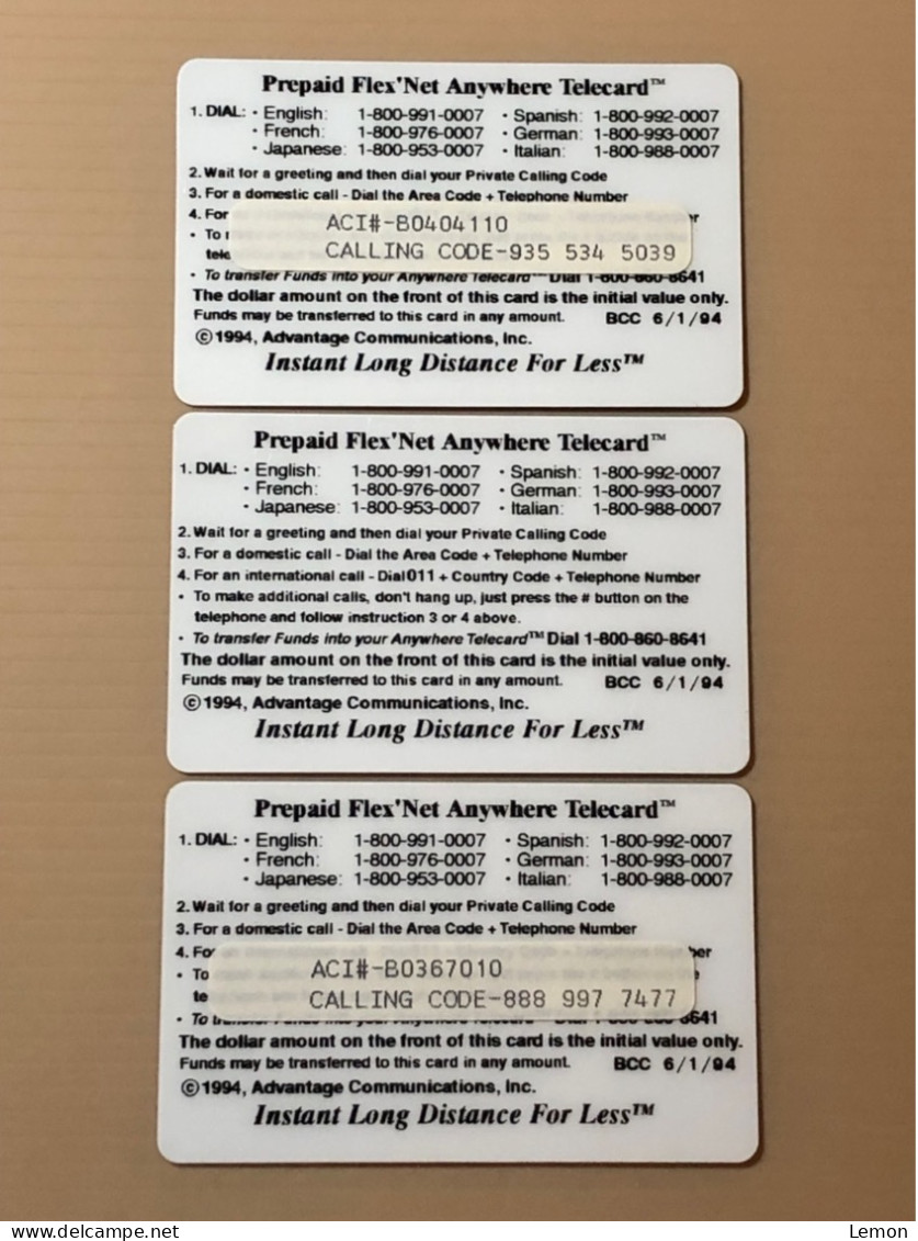 Mint USA UNITED STATES America Prepaid Telecard Phonecard, TOYOTA Camry (1500/700/300 EX), Set Of 3 Mint Cards - Sammlungen