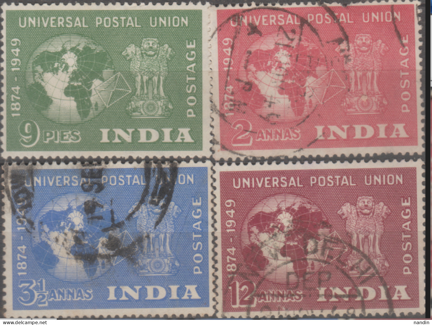 USED STAMP FROM 1949 INDIA ON 75th Anniversary Of UPU - Gebruikt