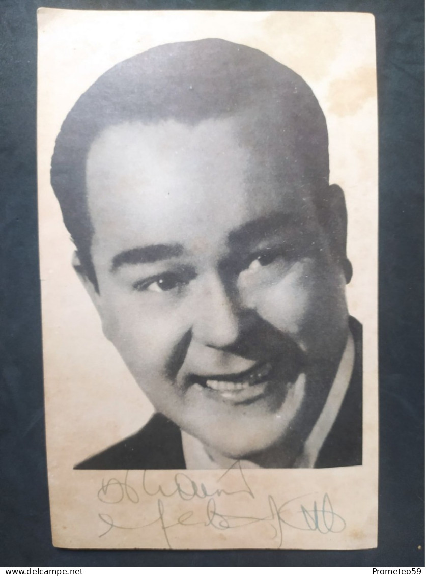 Antigua Foto Reproducción Con Autógrafo Original Del Cantante De Tangos Alberto Castillo - Signiert