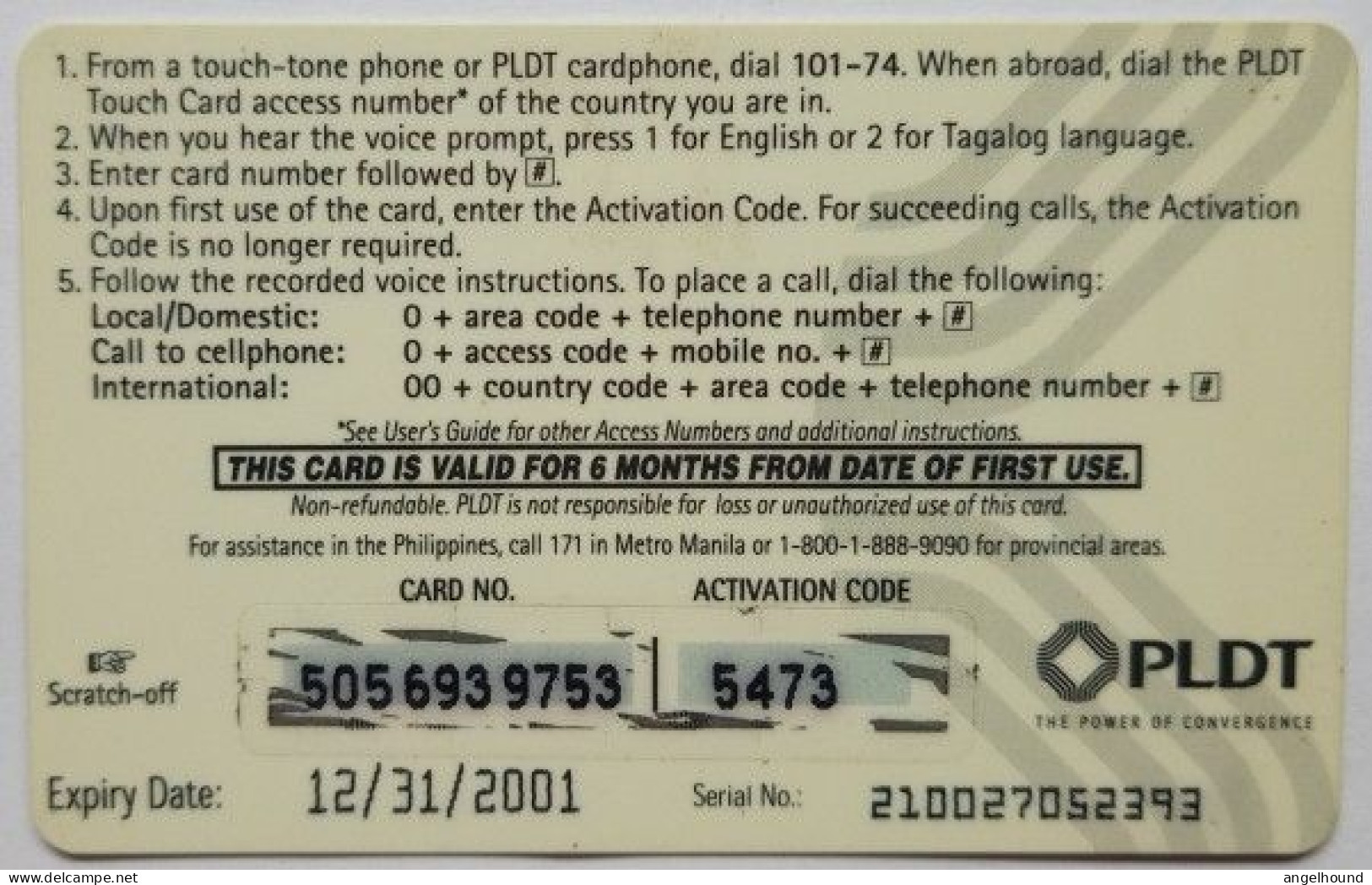 Philippines PLDT Touchcard P200 " X-MEN " - Filipinas