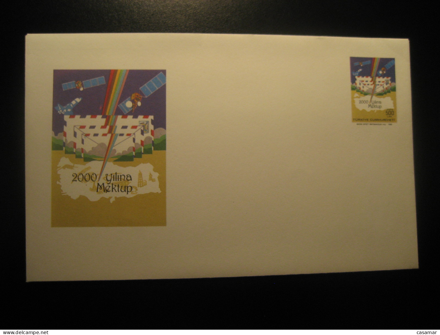 2000 Yilina Mektup Postal Stationery Cover TURKEY - Brieven En Documenten