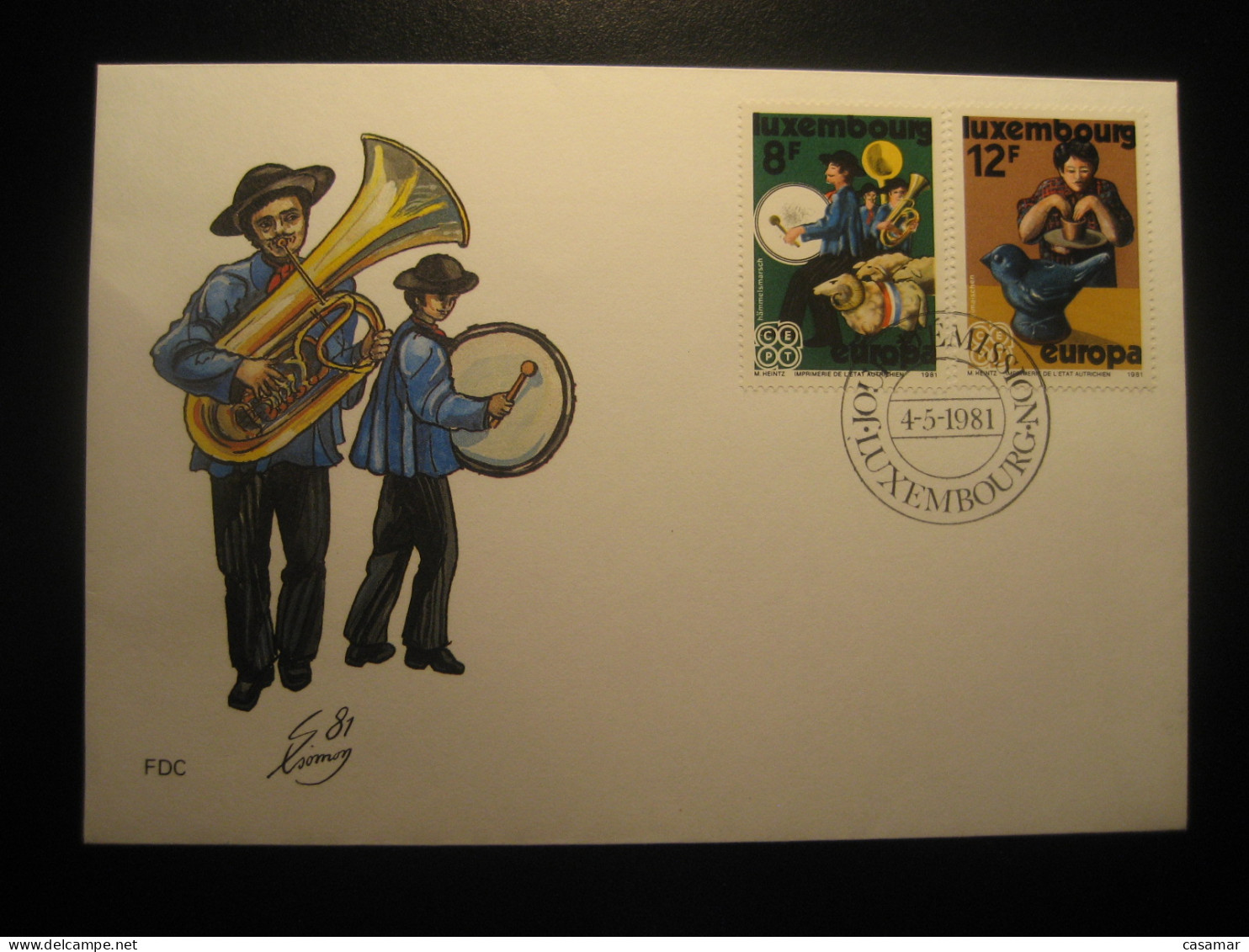 LUXEMBOURG 1981 Europa CEPT Typical Dances Folklore FDC Cancel Cover - Brieven En Documenten