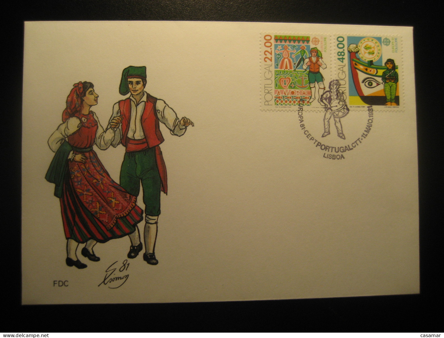 LISBOA 1981 Europa CEPT Typical Dances Folklore FDC Cancel Cover PORTUGAL - Cartas & Documentos
