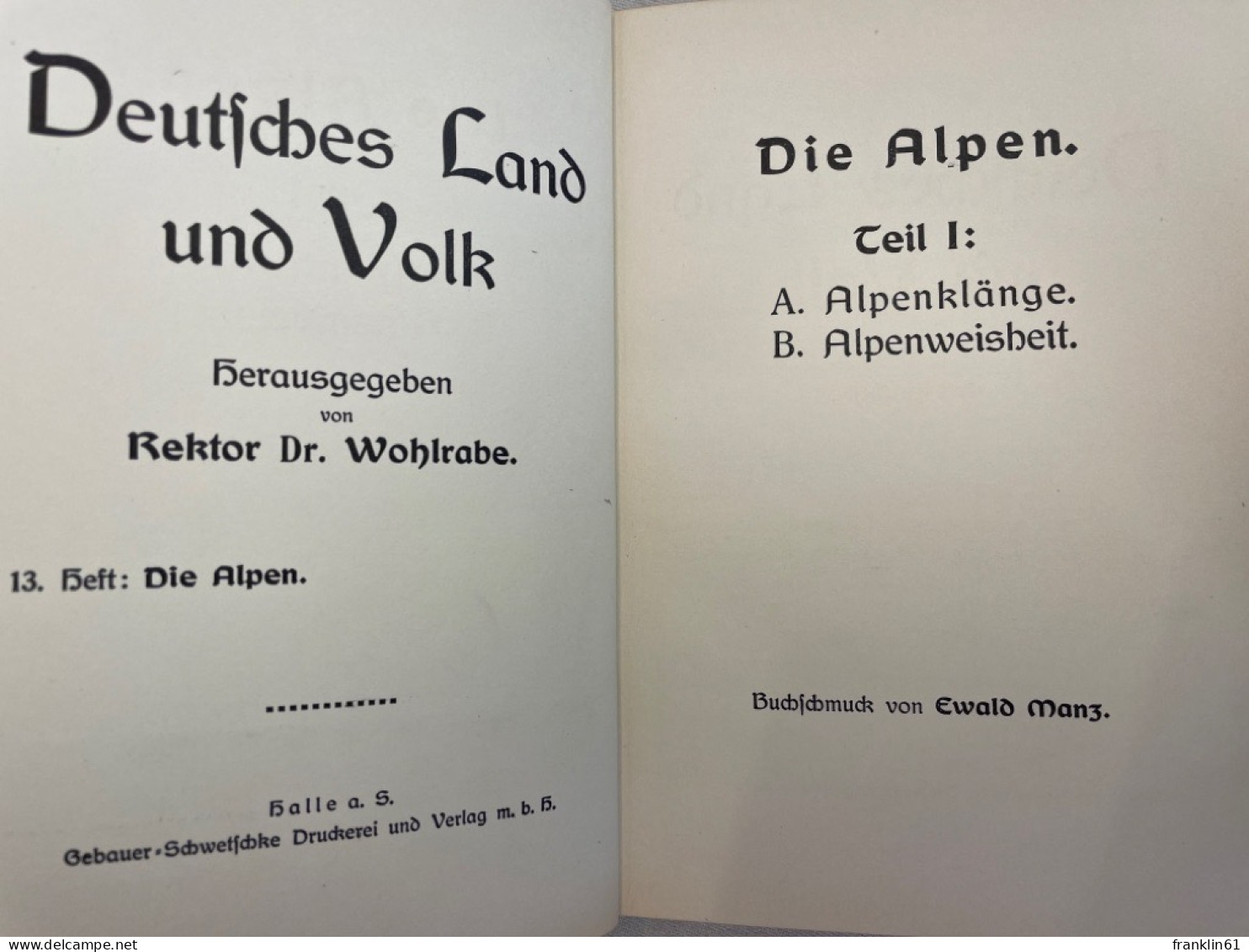 Deutsches Land Und Volk. Heft 13 Und 14. Alpen. - Sport