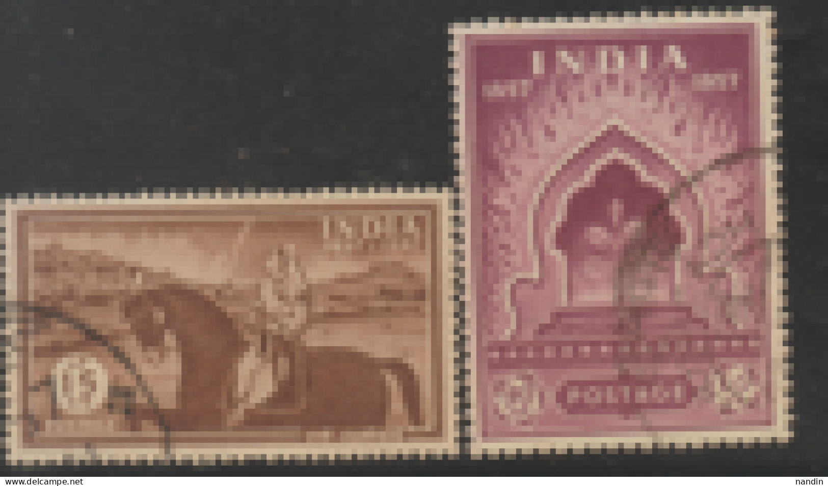 USED STAMP FROM 1957 INDIA ON CENTENARY OF SEPOY MUTINY ,1ST FREEDOM STRUGLLE - Usati